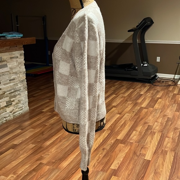 Size L checkerboard print cardigan - Picture 3 of 4